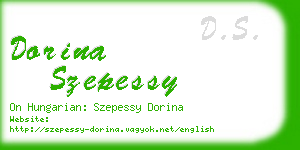 dorina szepessy business card